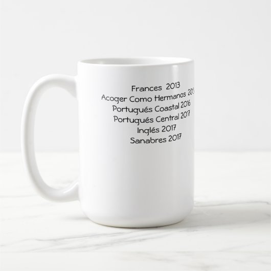 Camino Pilgrim Coffee MugとCaminosのリスト コーヒーマグカップ (左)