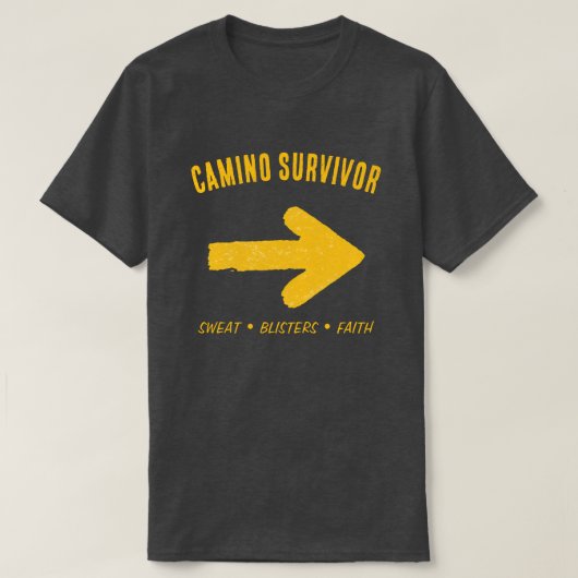 Camino Surviver Tシャツ – Buen Camino Gift (デザイン正面)