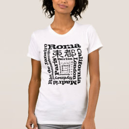 Camisa básica - Around the World Tシャツ