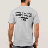 Camisa com frase evangélica tシャツ (裏面)