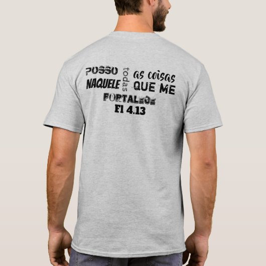Camisa com frase evangélica tシャツ (裏面)