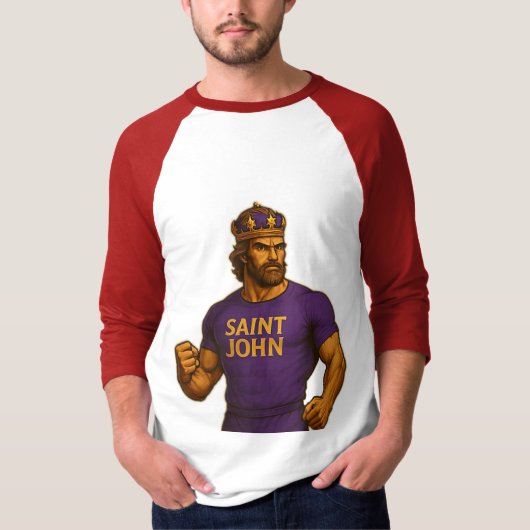 Camisa De Manga Longa Torcida Saint John FC. Tシャツ (正面)