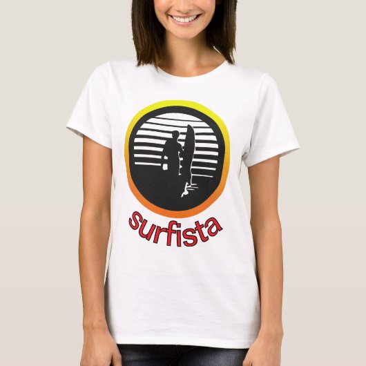 camisa feminina estampada surf tシャツ (正面)