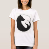 Camisa feminina lobo design  tシャツ (正面)