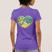 Camisa Happy dog, Patas dadas Tシャツ (裏面)