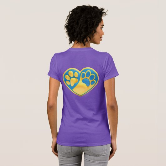 Camisa Happy dog, Patas dadas Tシャツ (裏面フル)