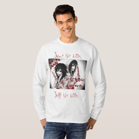 Camisa Manga Larga De Jeff The Killer Tシャツ (正面フル)