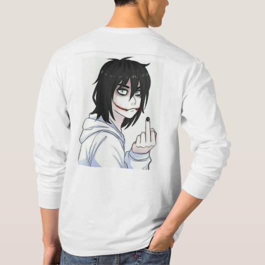 Camisa Manga Larga De Jeff The Killer Tシャツ (裏面)