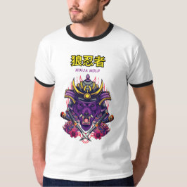 Camisa Ninja Wolf Tシャツ