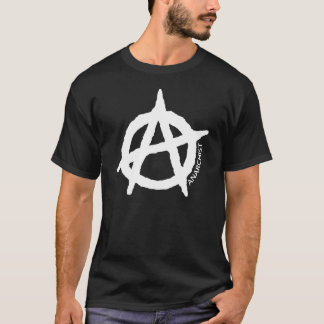 Camisa preta com símbolo anarquista tシャツ