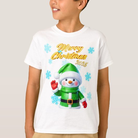 camisas blancas para niños navidad 2025 tシャツ (正面)