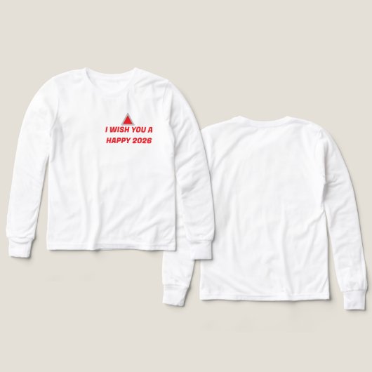 "Camiseta Adolescente Feliz Año Nuevo 2026  (デザイン 正面＆背面)