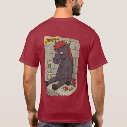 Camiseta Adulto Cavalo de Fogo - Back Tシャツ (裏面)