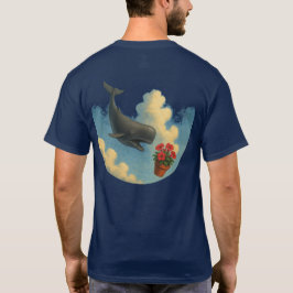 Camiseta Adulto Whale And Bowl Of Petunias - Back Tシャツ