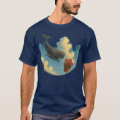 Camiseta Adulto Whale And Bowl Of Petunias - Front Tシャツ (正面)