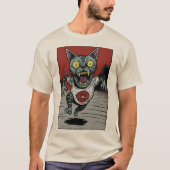 Camiseta Adulto Zombie Runner Cat - Front Tシャツ (正面)