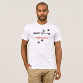 Camiseta amor por los animales tシャツ (正面フル)