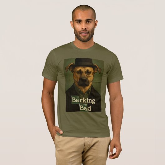Camiseta Barking Bad – Diseño Cómico de Perro con  Tシャツ (正面フル)
