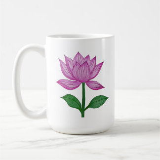 Camiseta básia mujer, con flor rosada コーヒーマグカップ