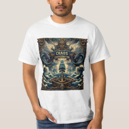 Camiseta Básica Masculina Escura Chaos Coordinator Tシャツ