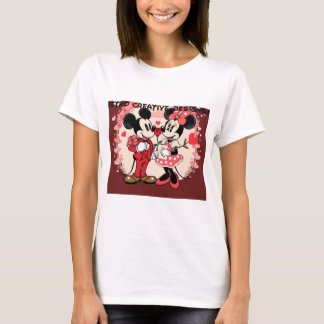 Camiseta Básica Mujer Diseño Retro Ratón Vintage! Tシャツ