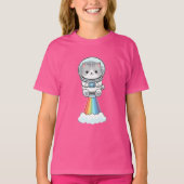 Camiseta básica para niñas tシャツ (正面)