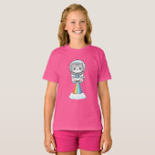 Camiseta básica para niñas tシャツ (正面フル)