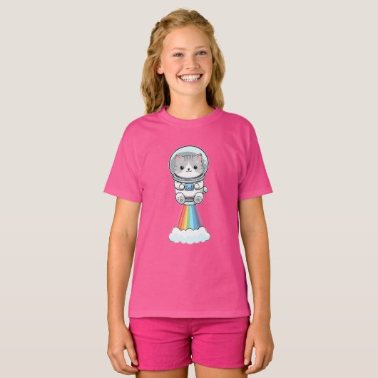 Camiseta básica para niñas tシャツ (正面フル)