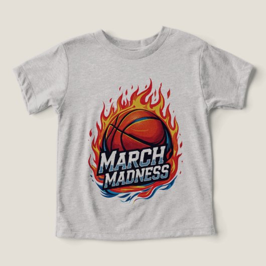 Camiseta  Basketball en Llamas March Madness (デザイン正面)