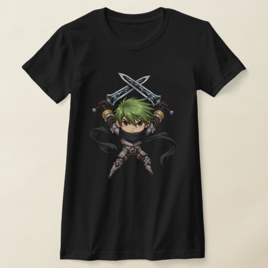 Camiseta Bella+Canvas A Lenda das Lâminas Duplas Tシャツ (レイダウン)