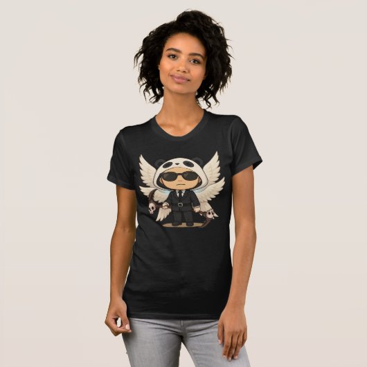 Camiseta Bella+Canvas Anjo Sombrio do Equilíbrio Tシャツ (正面フル)