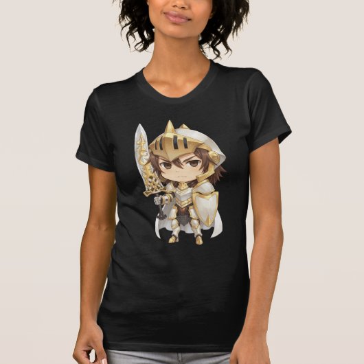 Camiseta Bella+Canvas Cavaleiro Chibi [M] Tシャツ (正面)