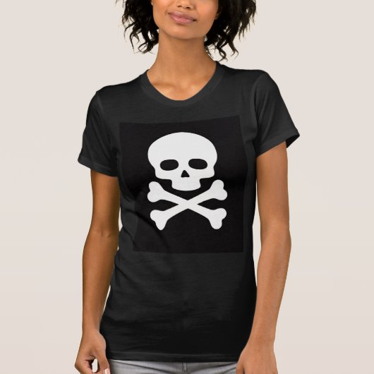 Camiseta Bella+Canvas Caveira e Ossos Minimalista Tシャツ (正面)