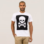 Camiseta Bella+Canvas Caveira e Ossos Minimalista Tシャツ (正面フル)