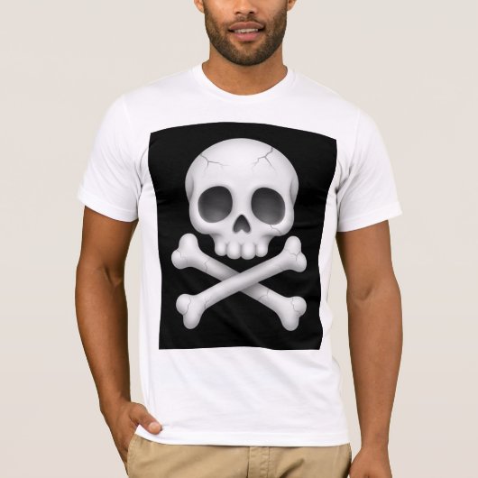 Camiseta Bella+Canvas Crânio Polido Tシャツ (正面)