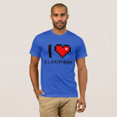 Camiseta Bella Canvas I love CLOUDGAR Tシャツ (正面フル)