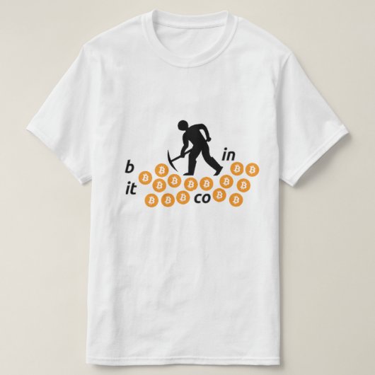 Camiseta Bitcoin Minero Tシャツ (デザイン正面)