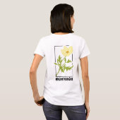 Camiseta blanca estampado de flor Monterón Tシャツ (裏面フル)