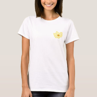 Camiseta blanca estampado de flor Monterón Tシャツ