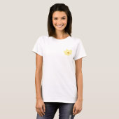 Camiseta blanca estampado de flor Monterón Tシャツ (正面フル)