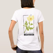Camiseta blanca estampado de flor Monterón Tシャツ (裏面)
