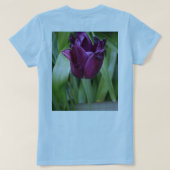 Camiseta blanca floral mujer tシャツ (デザイン裏面)