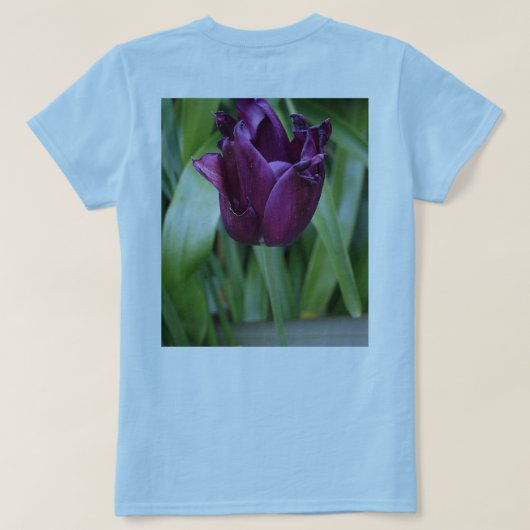 Camiseta blanca floral mujer tシャツ (デザイン裏面)