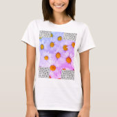 Camiseta blanca floral mujer tシャツ (正面)