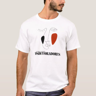 Camiseta blanca unisex con diseño minimalista tシャツ