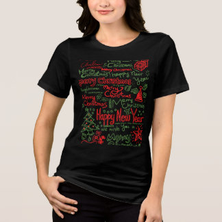 Camiseta blusa feminina de Natal  トライブレンドＴシャツ