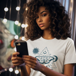 Camiseta Boho con mariposa y frases lunares Tシャツ
