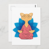 Camiseta Buddha cat meditating - Guru cat - Namast ポストカード (正面/裏面)