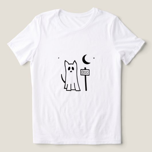 camiseta cachorro fantasma - Halloween boo トライブレンドTシャツ (デザイン正面)
