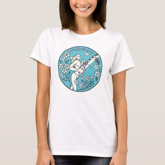 Camiseta Capoeira Feminina: Tocador de Berimbau Tシャツ (正面)